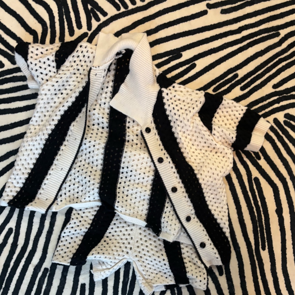 Striped Black and White Women's Sweater